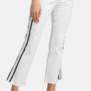 Veronica Beard Women’s White Tuxedo Carly 11” Kick Flare Jeans, SZ 25.